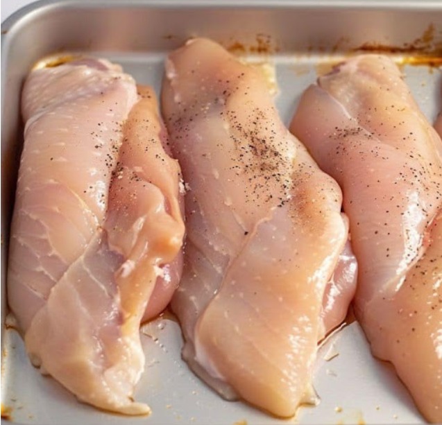 Placez le poulet cru dans un plat allant au four. En 4 étapes faciles, vous obtenez un repas divin