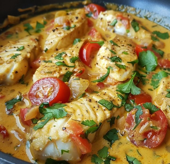 Curry de Poisson Blanc au Lait de Coco