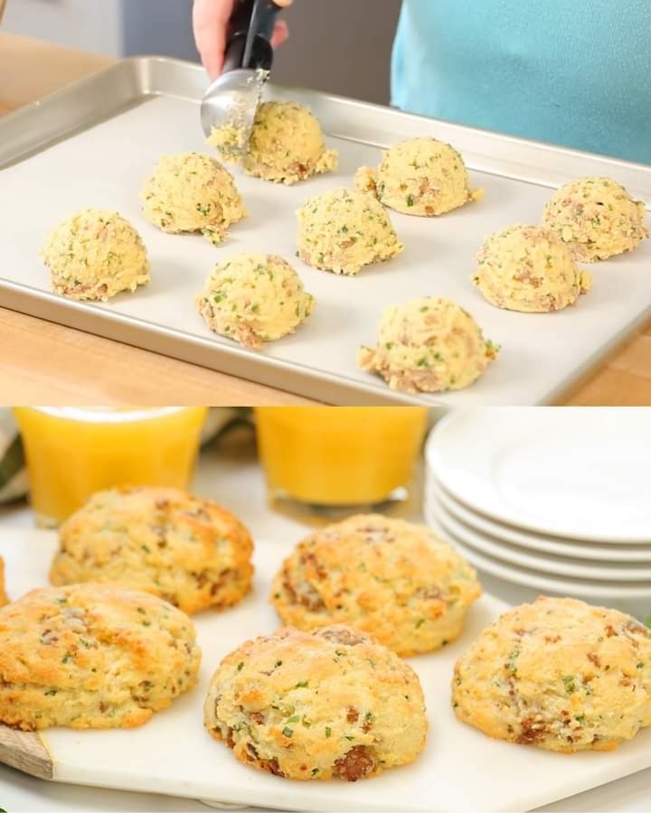 Biscuits au cheddar et à la saucisse sans gluten