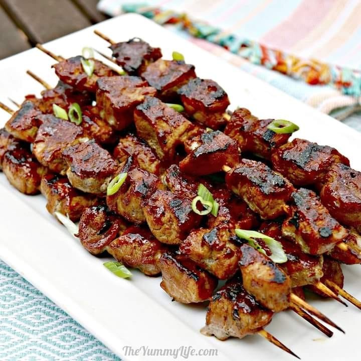 brochettes de porc