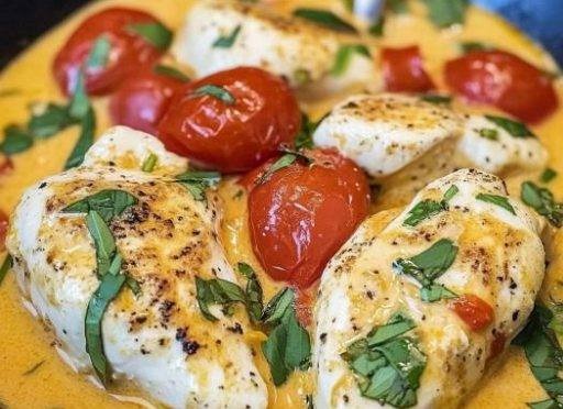 Blancs de Poulet à la Crème de Tomate