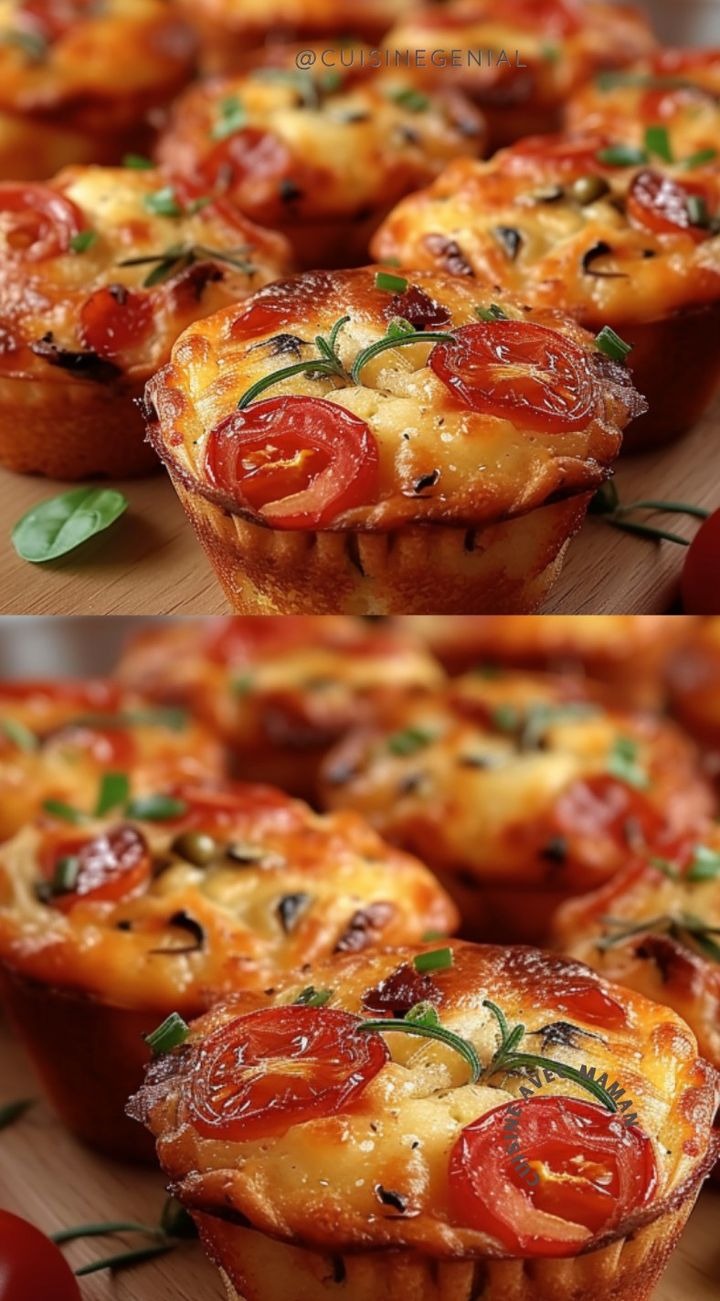 Muffins salés façon pizza savoureux et légers