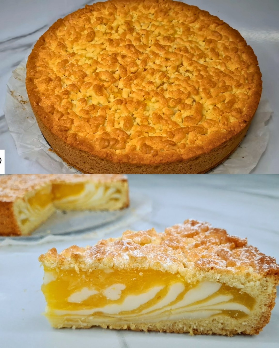 Tarte étagée à l’orange et à la crème de lait