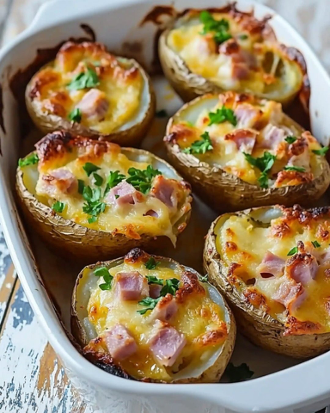 Pommes de Terre Gratinées au Jambon et Crème