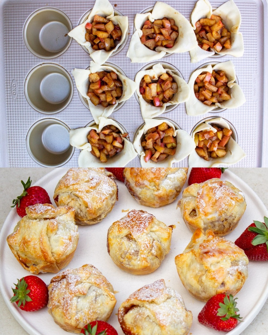 Mini tartes feuilletées aux pommes