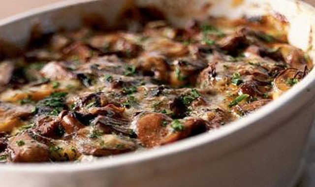 Gratin de Champignons à la Crème d’Ail