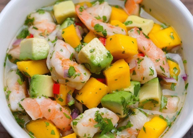 Ceviche de Crevettes Mangue et Avocat