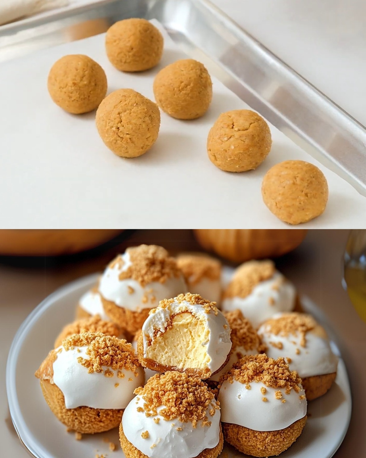 Boules de cheesecake à la citrouille