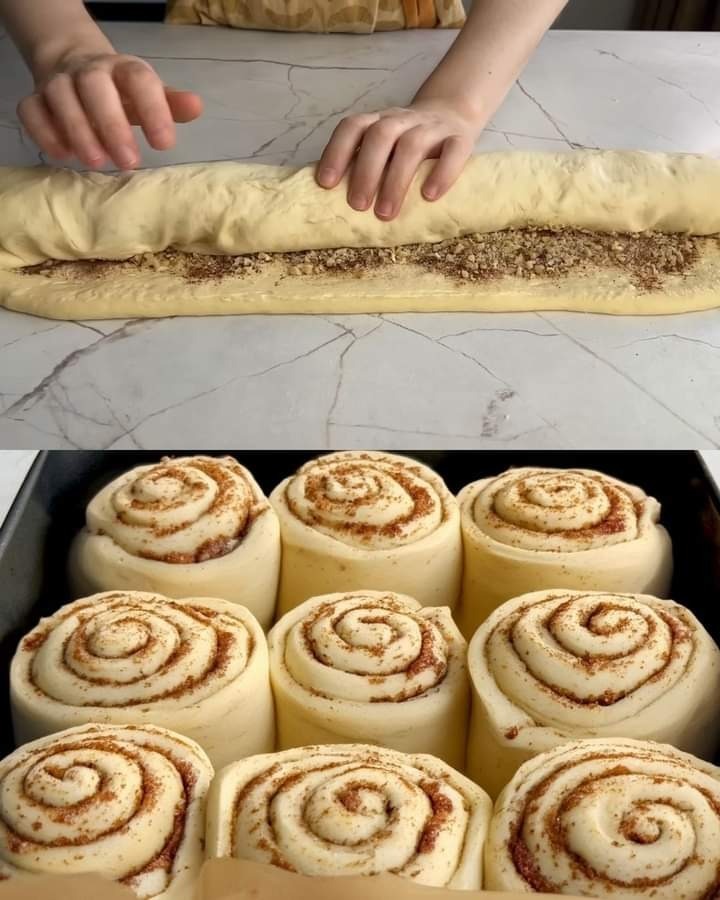 rouleaux de cannelle et de noix moelleux et fondants avec glaçage au fromage à la crème