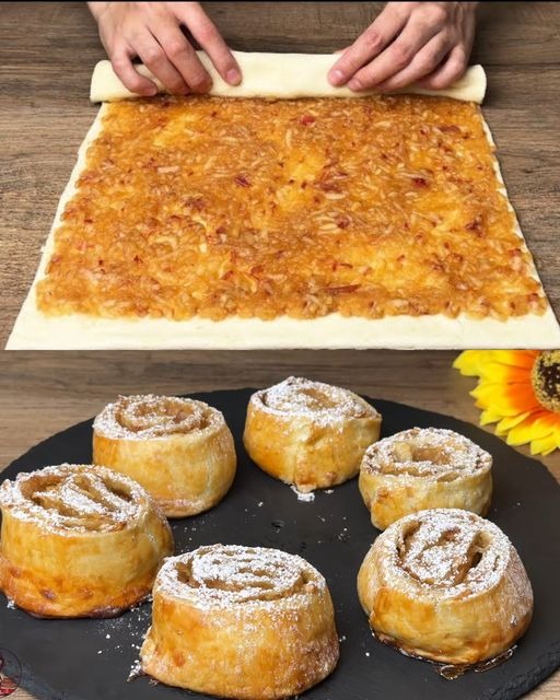 Recette de gâteau aux pommes et à la cannelle avec purée de fraises