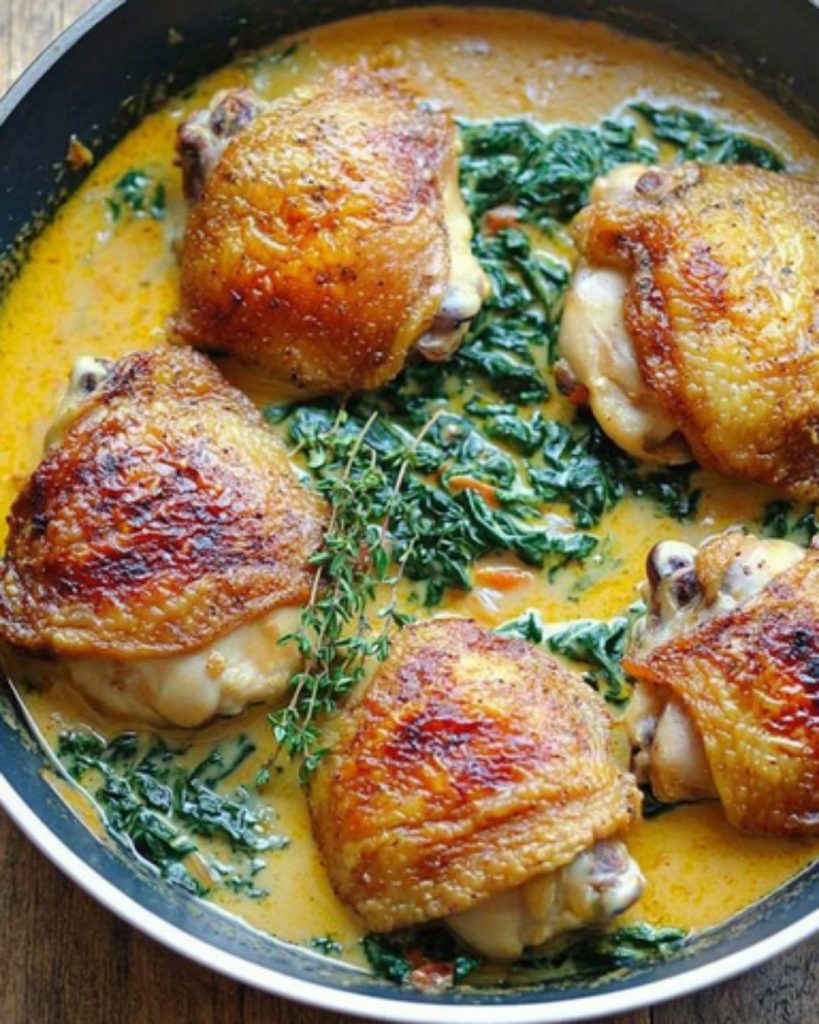 Poulet en Sauce Crémée aux Tomates et Herbes de Provence 