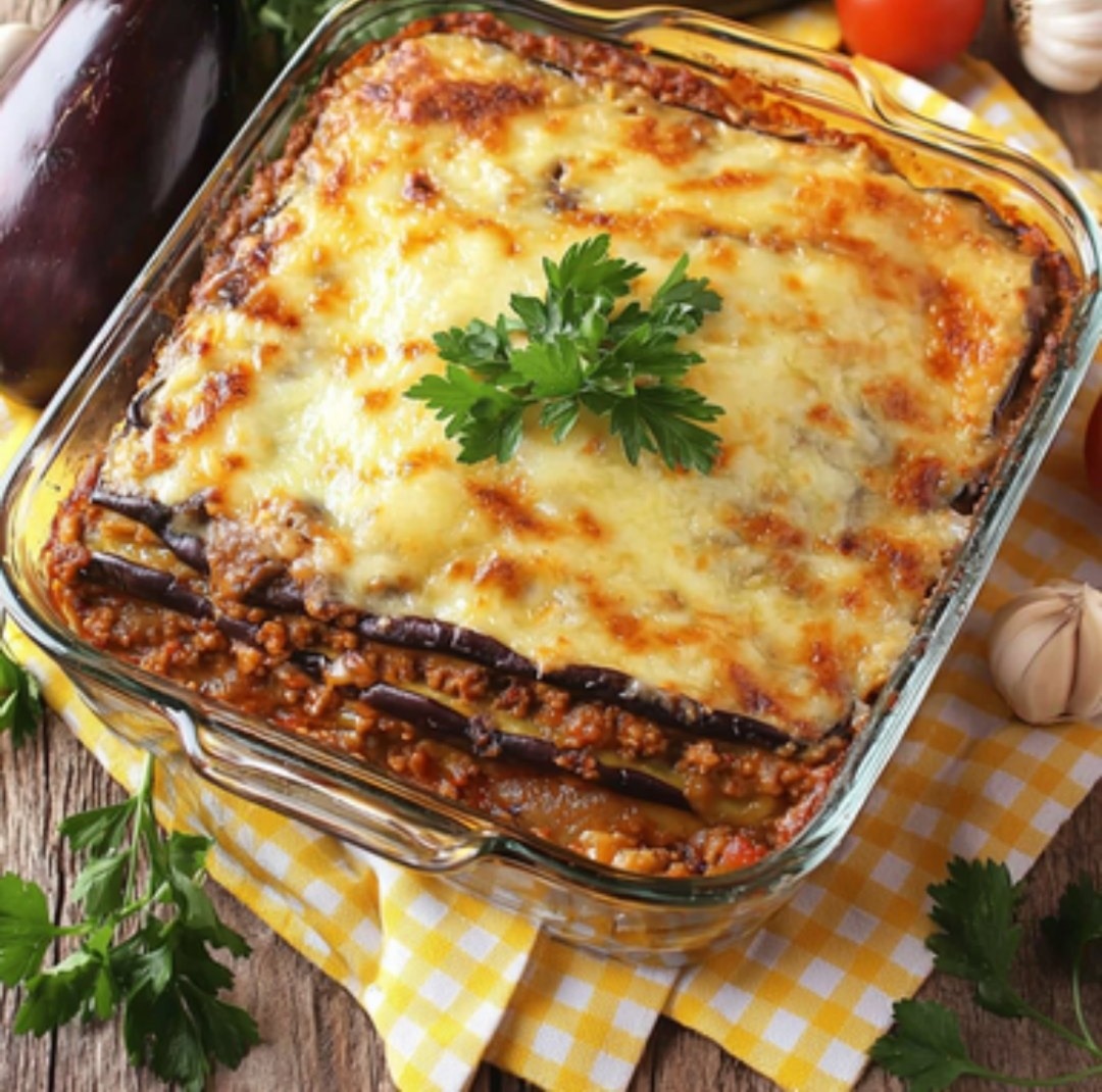 Moussaka à la Béchamel Dorée et Viande Hachée 