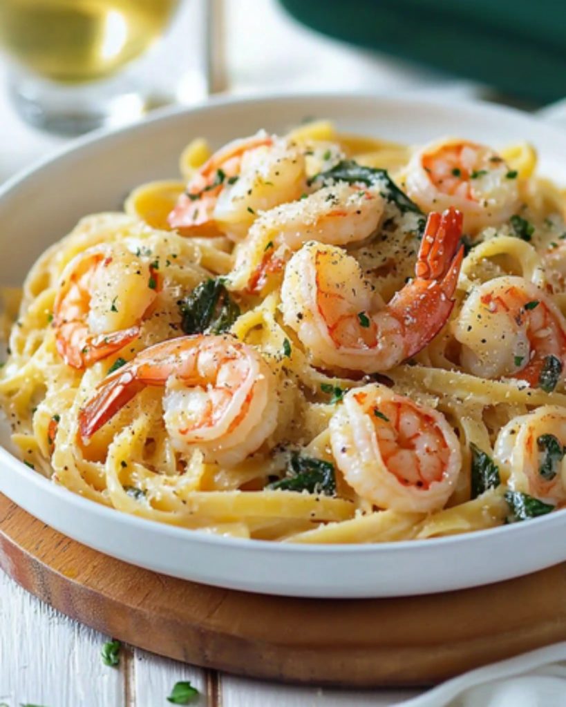 Linguine à la Toscane aux Crevettes