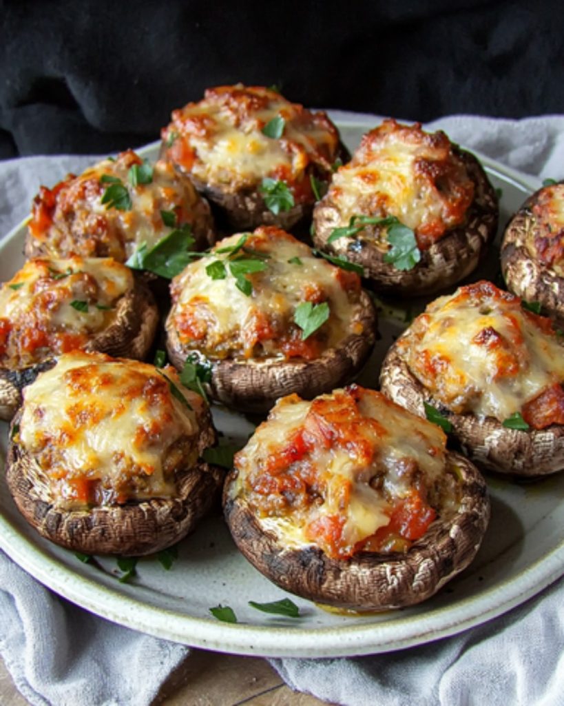 Champignons Farcis à l’Italienne